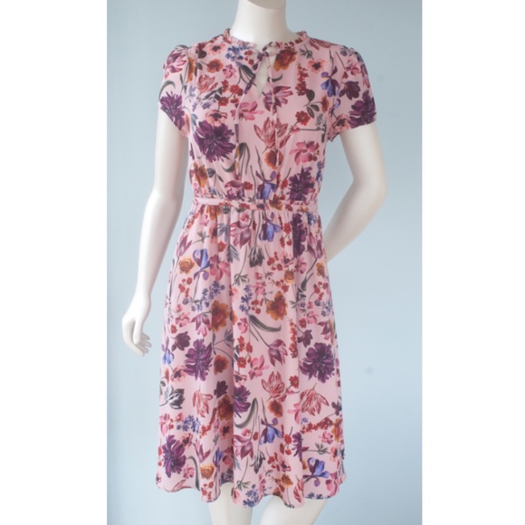 J. Crew Floral Midi Dress - Pink and Purple - Picture 6 of 13